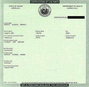 Barack Obama's BOGUS Birth Certificate