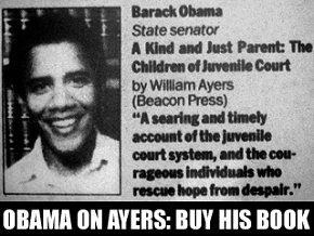 Barack Obama on Ayers Book