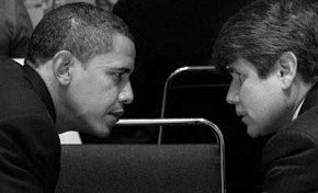 Barack Obama and Rod Blagojevich