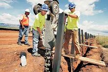 Border Fence Rising Near Naco AZ