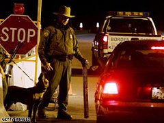 Border Patrol Agent at Campo Checkpoint