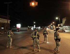 Fort Rucker Soldiers Patrol Downtown Samson, AL
