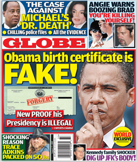 Globe magazine article on Obama birth certificate