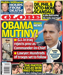 Globe magazine - Obama Mutiny!