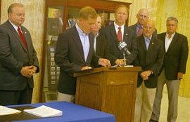 Governor Matt Blunt at immigration bill signing