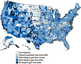 Hispanic Growth Map