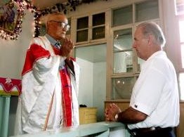 Senator Joe Biden and Priest